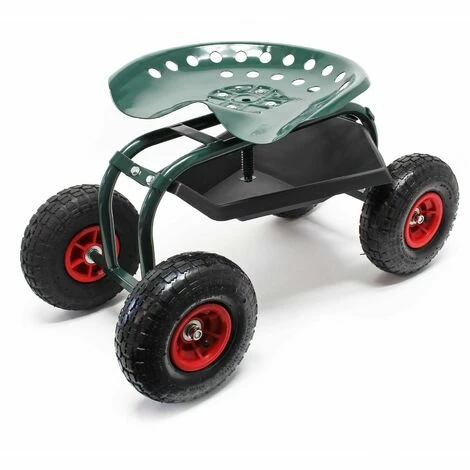 HELLOSHOP26 Siège De Jardin Sur Larges Roues 150 Kg Max Chariot Coulissant Porte-outil - Or 1 HELLOSHOP26 Siège De Jardin Sur Larges Roues 150 Kg Max Chariot Coulissant Porte-outil - Or