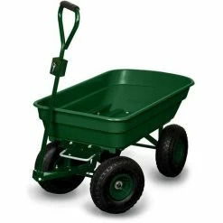 TERRE JARDIN Chariot De Jardin 4 Roues - 52 Litres Capacité 120 Kg