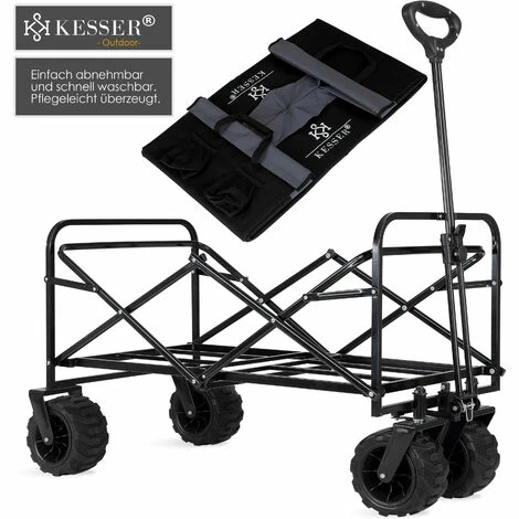 KESSER® Chariot à Roulettes Pliable à Pneus Larges | Chariot De Transport | Remorque De Transport | Charrette à Bras | 2 Poches En Mesh Fournies | Pliable | Pneus Pleins En Caoutchouc | Capacité De Charge Maximum De 80 Kg 4 KESSER® Chariot à Roulettes Pliable à Pneus Larges | Chariot De Transport | Remorque De Transport | Charrette à Bras | 2 Poches En Mesh Fournies | Pliable | Pneus Pleins En Caoutchouc | Capacité De Charge Maximum De 80 Kg â Image 4