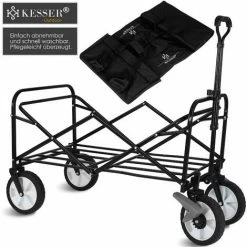KESSER® Chariot De Transport Pliable | Chariot à Main | Charrette à Bras | Chariot à Roulettes | 2 Poches En Mesh Fournies | Pliable | Pneus Pleins En Caoutchouc | Capacité De Charge Maximum De 80 Kg | Chariot De Transport -chariot de jardin Soldes 2024 50753106 4