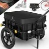 KESSER® Remorque Pour Vélo Remorque Chariot De Transport Avec Attelage Timon Haut Pour Vélo Remorque De Transport Boîte De Transport Avec 70 Litres De Volume Max. 60 kg Pour Les Vélos De 26 à 28 pouces