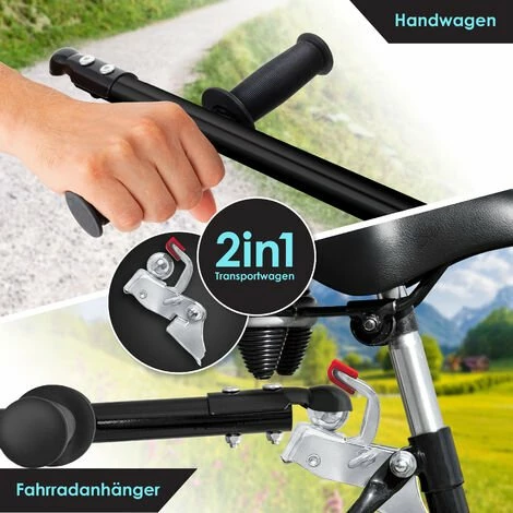 KESSER® Remorque Pour Vélo Remorque Chariot De Transport Avec Attelage Timon Haut Pour Vélo Remorque De Transport Boîte De Transport Avec 70 Litres De Volume Max. 60 kg Pour Les Vélos De 26 à 28 pouces 3 KESSER® Remorque Pour Vélo Remorque Chariot De Transport Avec Attelage Timon Haut Pour Vélo Remorque De Transport Boîte De Transport Avec 70 Litres De Volume Max. 60 kg Pour Les Vélos De 26 à 28 pouces – Image 3