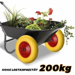 Hengda Roue De Brouette 4.80 4.00-8, Caoutchouc Plein, Roue Secours, Jante, Pneus De Diable 200 Kg Charge, Jaune -chariot de jardin Soldes 2024 51347086 4