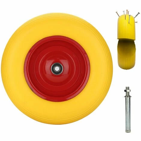 Hengda Roue De Secours, Roue De Diable, Jante En Métal, Caoutchouc Plein 4.80 / 4.00-8 390 Mm 1 Hengda Roue De Secours, Roue De Diable, Jante En Métal, Caoutchouc Plein 4.80 / 4.00-8 390 Mm