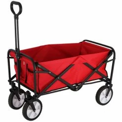 ZHUOXUAN Camping En Plein Air Chariot Pliant Chariot Caddie Portable épicerie Pêche Engins De Pêche Manutention Petite Remorque Rouge -chariot de jardin Soldes 2024 51450179 5