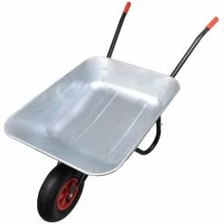 YOUTHUP Brouette De Jardinage à Une Roue 80 L - Argent -chariot de jardin Soldes 2024 51880720 4