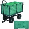 Topdeal Bache De Chariot De Jardin Vert Tissu