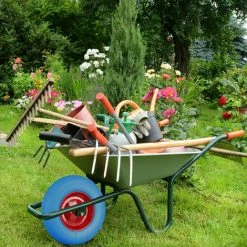 Relaxdays Roue De Brouette 4.80 4.00-8, Roue Caoutchouc, Roue De Secours, Jante, Pneus Diable 100 Kg Charge, Bleu Rouge -chariot de jardin Soldes 2024 52200958 4