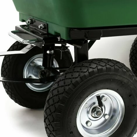 HELLOSHOP26 Chariot De Jardin à Main 125 Litres Capacité 350 Kg Benne Basculante Remorque Brouette - Or 4 HELLOSHOP26 Chariot De Jardin à Main 125 Litres Capacité 350 Kg Benne Basculante Remorque Brouette - Or – Image 4