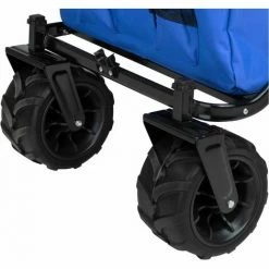 HELLOSHOP26 Chariot De Jardin Pliable 80 Kg Tout-terrain Outils Jardinage Bleu - Bleu -chariot de jardin Soldes 2024 53604110 5