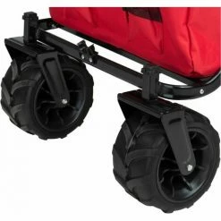 HELLOSHOP26 Chariot De Jardin Pliable 80 Kg Tout-terrain Outils Jardinage Rouge - Rouge -chariot de jardin Soldes 2024 53604464 5