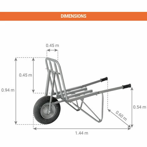 DIABLE MANUTENTION - MATISERE Brouette - 1 Roue - Charge Maximale De 250kg - M210L4 2 DIABLE MANUTENTION - MATISERE Brouette - 1 Roue - Charge Maximale De 250kg - M210L4 – Image 2