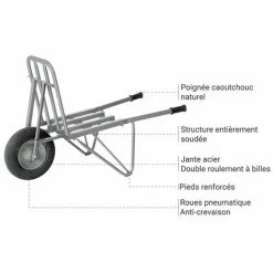 DIABLE MANUTENTION - MATISERE Brouette - 1 Roue - Charge Maximale De 250kg - M210L4 5 DIABLE MANUTENTION - MATISERE Brouette - 1 Roue - Charge Maximale De 250kg - M210L4 -chariot de jardin Soldes 2024 5470220 3