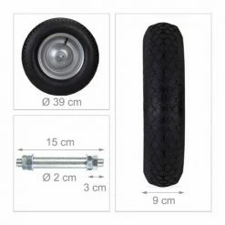 JARDIBRICODECO Roue De Brouette 4.80 4.00-8 -chariot de jardin Soldes 2024 55316153 4