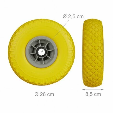 JARDIBRICODECO Set De 2 Roues De Brouette 4 JARDIBRICODECO Set De 2 Roues De Brouette – Image 4