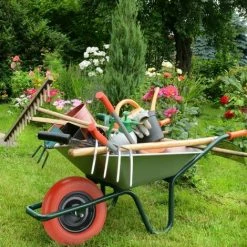 JARDIBRICODECO Roue De Brouette 4.80 4.00-8 + Axe -chariot de jardin Soldes 2024 55316729 5