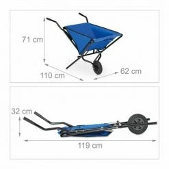 JARDIBRICODECO Brouette De Jardin En Bleu -chariot de jardin Soldes 2024 55316758 4