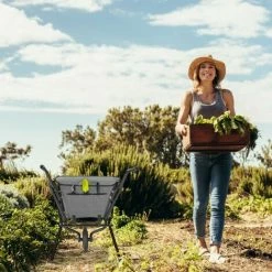 JARDIBRICODECO Brouette De Jardin En Gris -chariot de jardin Soldes 2024 55316760 5