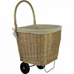 JARDIBRICODECO Chariot à Bûches En Osier