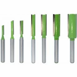 CATHERINE Lot De 7 Fraises à Défoncer Droites à Tige De 6 Mm, Mèche De Routeur Simple/double Flûte, Fraise à Bois Routeur à Coupe Droite Flush Trim Pattern Router Pour Le Travail Du Bois
