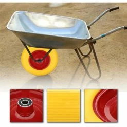 Randaco 480 / 400-8 Roue De Brouette En PU Avec Pneumatiques Roue De Secours Avec Axe | Axe Ø 390 Mm Pour Charrettes à Bras Chario -chariot de jardin Soldes 2024 56394827 4