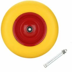 Randaco Roue De Secours, Roue De Diable, Jante En Métal, Caoutchouc Plein 4.80 / 4.00-8 390 Mm