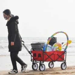 ZHUOXUAN Chariot De Jardin Pliable Chariot De Voyage Shopping ATV (rouge) -chariot de jardin Soldes 2024 56526641 5