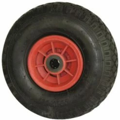 TENTE Roue Polypropylène Noir Bandage Pneumatique Type PQR Roulements Rouleaux Diamètre 260 Mm Alésage 20 Mm Charge 150 Kg