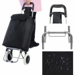 GIANTEX Chariot De Courses Noir Pliable Jusqu'à 35 Kg, Poussette De MarchE Avec Cadre En Aluminium & Sac Amovible,Caddie De Courses 8 GIANTEX Chariot De Courses Noir Pliable Jusqu'à 35 Kg, Poussette De MarchE Avec Cadre En Aluminium & Sac Amovible,Caddie De Courses -chariot de jardin Soldes 2024 57489003 4