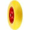 DYHF 4.80 / 4.00-8 4PR Roue De Brouette En PU Gonflable Avec Pneumatiques Roue De Secours Avec Axe | Axe Ø 390 Mm Pour Charrettes à Bras - Jaune