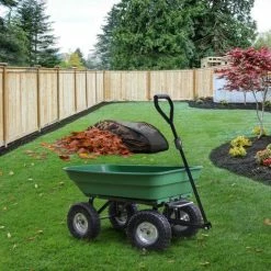 IDMARKET Chariot De Jardin 52L Benne Basculante Remorque à Main Avec Sac 250L -chariot de jardin Soldes 2024 57961272 4