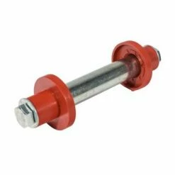 HELIOTRADE Axe En Métal Avec écrou Pour Fixation Des Roues De Brouettes - Flasque De 20 M