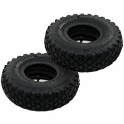 INLIFE 2 Pneus 2 Chambres à Air 3.00-4 260x85 Pour Roue De Diable