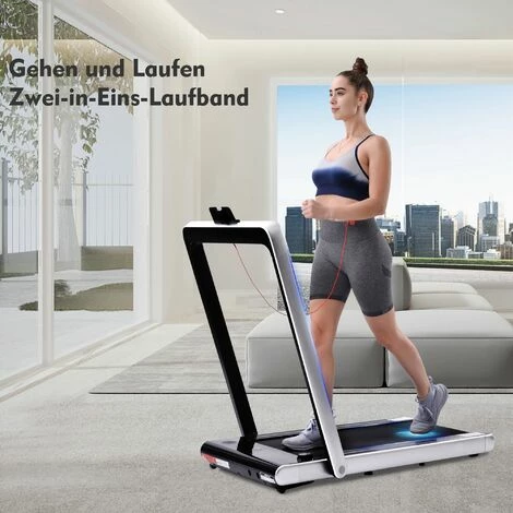 ORGANNICE 2.25HP Tapis De Course électrique Pliant 2 En 1 Machine De Marche Avec Télécommande Et écran LED Tapis De Course Portable Entièrement Assemblé - Noir 5 ORGANNICE 2.25HP Tapis De Course électrique Pliant 2 En 1 Machine De Marche Avec Télécommande Et écran LED Tapis De Course Portable Entièrement Assemblé - Noir – Image 5