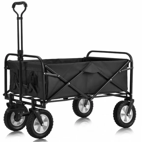 TolleTour Bollerwagen Faltbar Offroad Handwagen Klappbar Transportwagen 360° Räder 80 KG Noir - Noir 2 TolleTour Bollerwagen Faltbar Offroad Handwagen Klappbar Transportwagen 360° Räder 80 KG Noir - Noir – Image 2