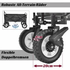 TolleTour Bollerwagen Faltbar Offroad Handwagen Klappbar Transportwagen 360° Räder 80 KG Noir - Noir 8 TolleTour Bollerwagen Faltbar Offroad Handwagen Klappbar Transportwagen 360° Räder 80 KG Noir - Noir -chariot de jardin Soldes 2024 58750407 4