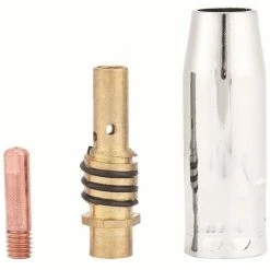 CATHERINE 12pcs Poste A Souder Mig Sans Gaz Embouts De Contact De Buse De Soudage 15AK MIG/MAG Support De Connecteur De Gaz 0,8 Mm, Buse Gas Conique, Support Tube De Contact, Consommables De Chalumeau -chariot de jardin Soldes 2024 59463297 4