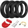 ASUPERMALL 10 X 2,0 Pouces Gonflable Chambre À Air Extérieur Pneu Roue Ensemble Avec Garde-Boue Spacer Kickstand Spacer Remplacement Pour Xiaomi M365 Scooter électrique Accessoires, Rouge