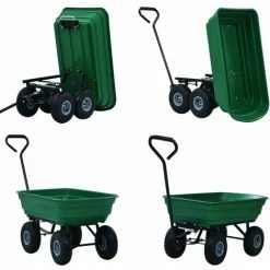 NOVA 300 Kg 75 L Green Manual Trolley -chariot de jardin Soldes 2024 59995078 3