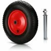 EINFEBEN Roue De Brouette 4.80 4.00-8, Roue Gonflable , Roue Secours, Jante, Pneus De Diable 200 Kg Charge, Noir Rouge - Noir