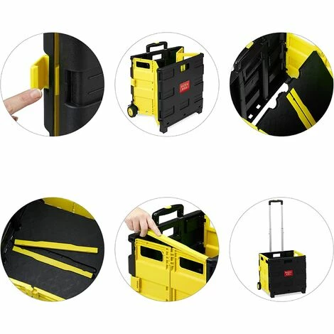 BENOBBY KIDS Chariot De Courses Pliable, Poignée, Roulettes En Caoutchouc, Poussette De Marché, Aluminium, Rouge, Plastique, 4 BENOBBY KIDS Chariot De Courses Pliable, Poignée, Roulettes En Caoutchouc, Poussette De Marché, Aluminium, Rouge, Plastique, â Image 4