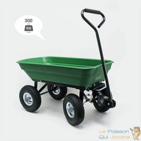 LE POISSON QUI JARDINE.FR Chariot à Main, Inclinable, Charge Max : 300Kg, Pour Le Jardin 2 LE POISSON QUI JARDINE.FR Chariot à Main, Inclinable, Charge Max : 300Kg, Pour Le Jardin – Image 2