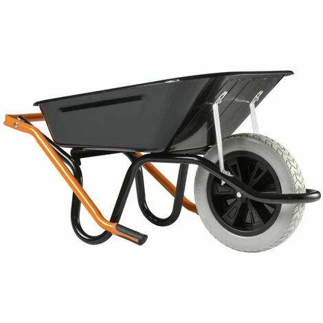 BROUETTE AKTIV ERGO-COMPACT HAEMMERLIN PEINTE ROUE INCREVABLE - 305255101-- - Noir / Orange 2 BROUETTE AKTIV ERGO-COMPACT HAEMMERLIN PEINTE ROUE INCREVABLE - 305255101-- - Noir / Orange – Image 2