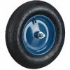 Relaxdays Roue De Brouette Avec Axe 4.80 4.00-8, Pneumatique, Jante En Acier, Charge Maximale : 120 Kg, Noir/bleu