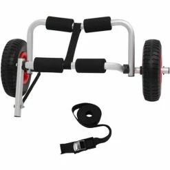 SUPERSELLER Portable Léger Pliable Bateau Kayak Transporteur Canoë Chariot Fourre-tout Chariot Transport Remorque Chariot Roues Amovibles