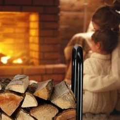 Relaxdays Chariot Pour Bûches En Bois, En Acier, 107,5 X 52 X 58 Cm, Sur 2 Roues Et 2 Roulettes, Capacité De 60 Kg, Noir -chariot de jardin Soldes 2024 65033083 4