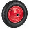 Relaxdays Roue De Brouette 3.50-8, Pneumatique, Jante En Acier, Charge Maximale : 100 kg, Avec Valve, Noir/rouge