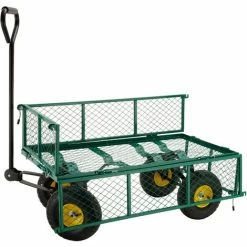 TECTAKE Chariot De Jardin + Bâche Charge Maximum 350 Kg Vert - Vert -chariot de jardin Soldes 2024 7643931 3