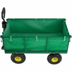 TECTAKE Chariot De Jardin + Bâche Charge Maximum 550 Kg Vert - Vert -chariot de jardin Soldes 2024 7643936 3