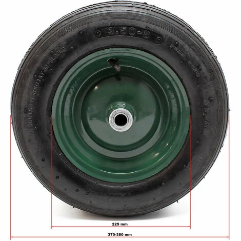 WILTEC Set 4 Roues Complètes Brouette 3.50-8 Pneu Jante Gonflage Air Pneumatique 2 WILTEC Set 4 Roues Complètes Brouette 3.50-8 Pneu Jante Gonflage Air Pneumatique – Image 2